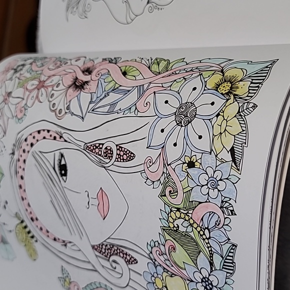 Adult Coloring Book Designs:The Colours of Fantasy,Creative Moments … - Picture 6 of 7